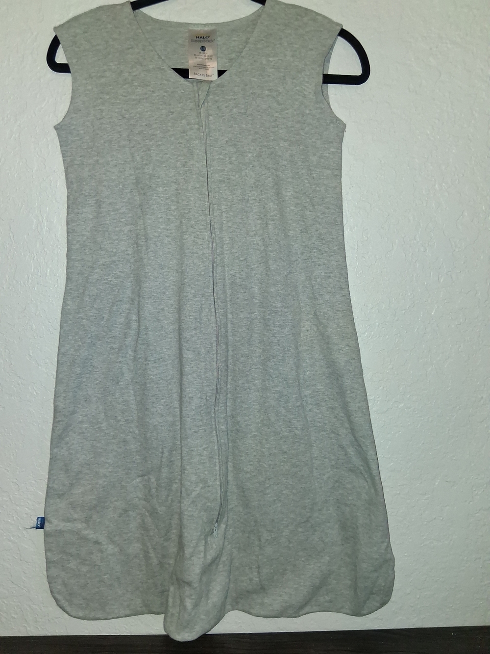 ​HALO SleepSack Wearable Blanket XL 18 to 24 Months Heather Gray Cotton